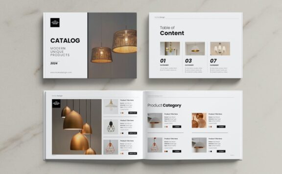 🔴A5尺寸的高品质景观手册目标宣传册画册杂志房地产楼书设计模板