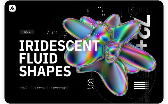 全息风格闪光流体3D图形下载（PNG，1.71GB）