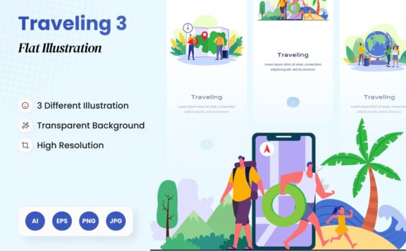 旅行旅游矢量图形插画素材 (AI,EPS,JPG,PNG)
