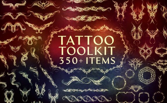 纹身花纹图案矢量素材 (eps,afassets,abr,brushset)