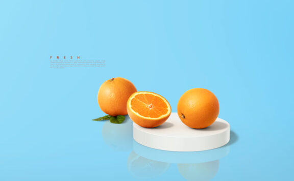 橙子水果海报设计模板 (psd)