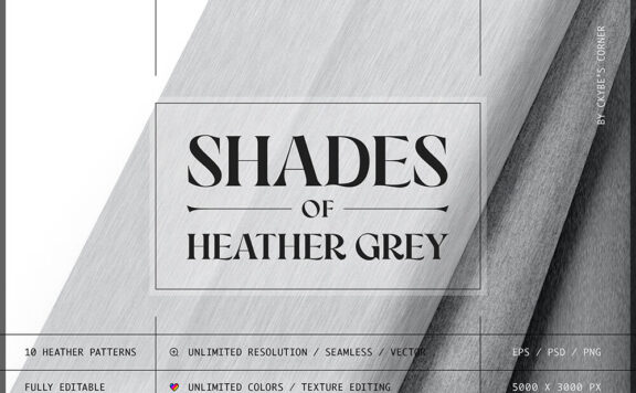 水泥灰色调图案面料套装 (eps,psd)