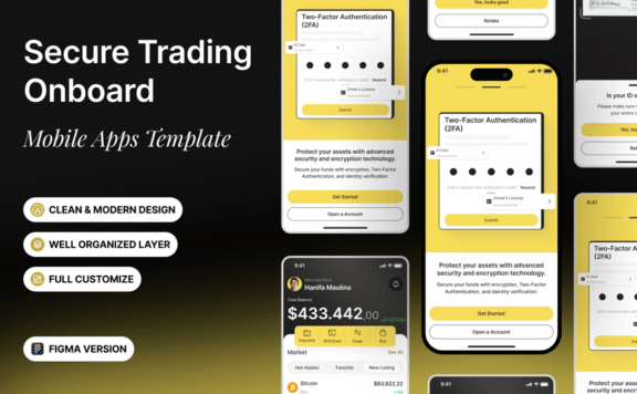 安全交易App新手引导模板APP UI KIT (FIG)