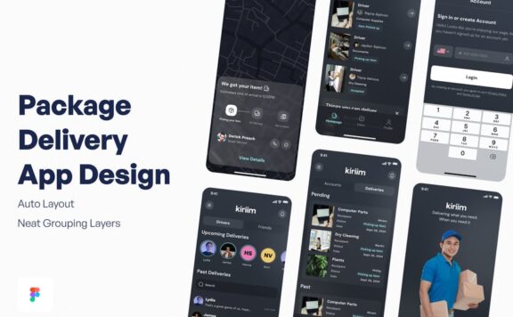 包裹递送应用APP UI KIT (FIG)
