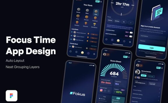 专注时间应用APP UI KIT (FIG)