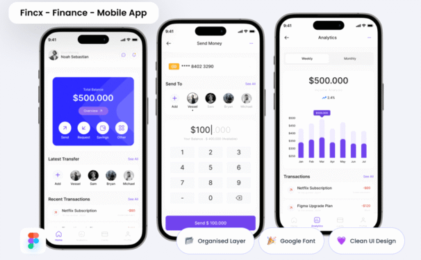 金融 – 移动应用 APP UI KIT (FIG)