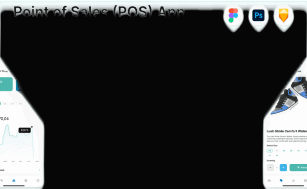 销售点POS应用APP UI KIT (FIG,PSD,SKETCH)
