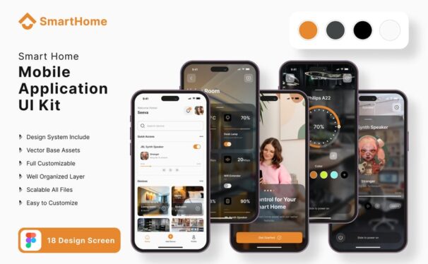智能家居移动APP UI KIT (FIG)