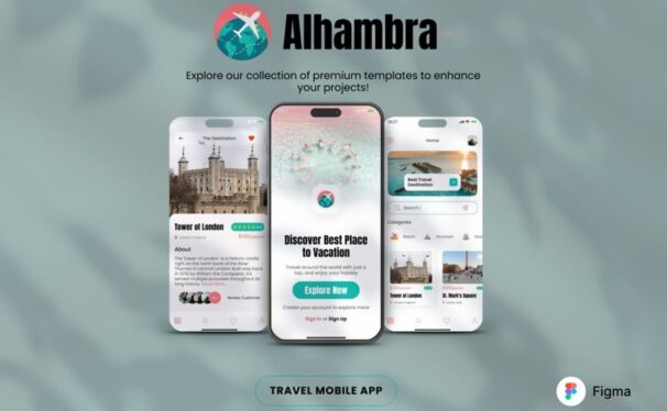 旅游移动应用APP UI KIT (FIG)
