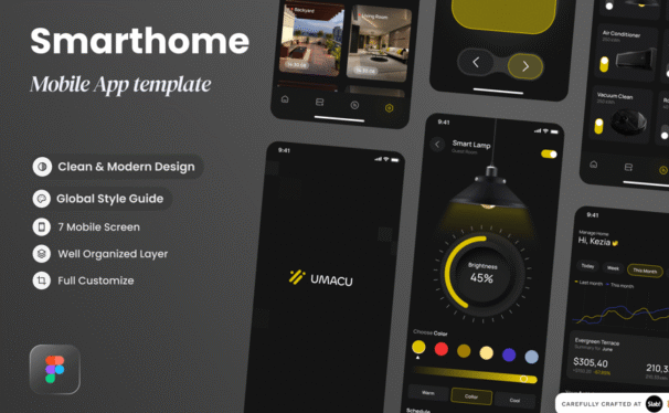智能家居移动应用 APP UI KIT (FIG)