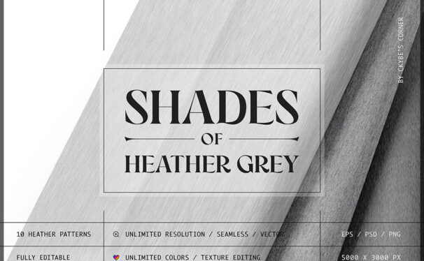 水泥灰色调图案面料套装 (eps,psd)