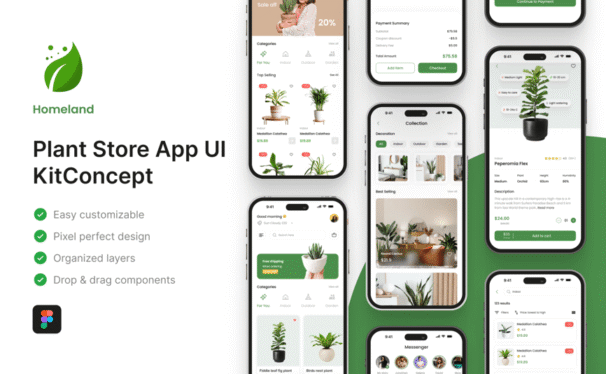 植物商店应用APP UI KIT (FIG)