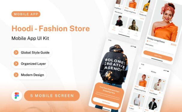 时尚电商移动应用 APP UI KIT (FIG)