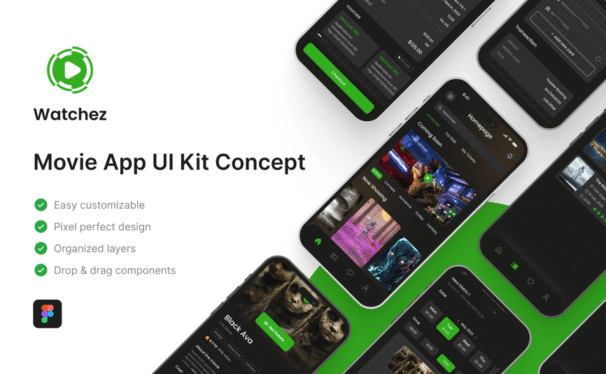 电影应用 App UI Kit (FIG)