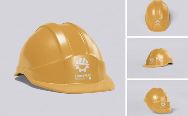 施工硬帽安全帽模型样机 (PSD,PDF)