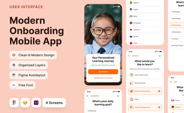 入职移动应用APP UI KIT (FIG,SKETCH,XD)