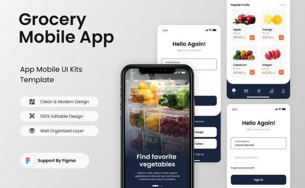 杂货移动应用APP UI KIT (FIG)