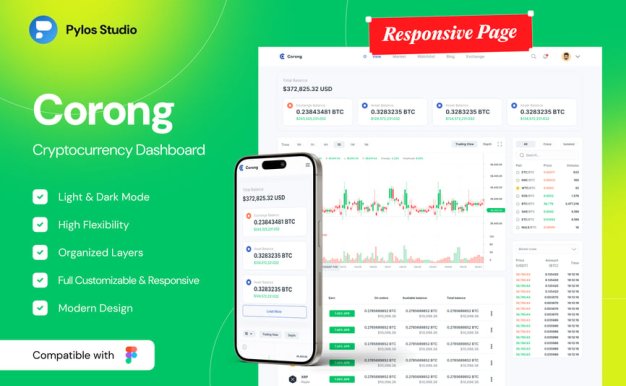 加密货币仪表板 UI 套件 (FIG)