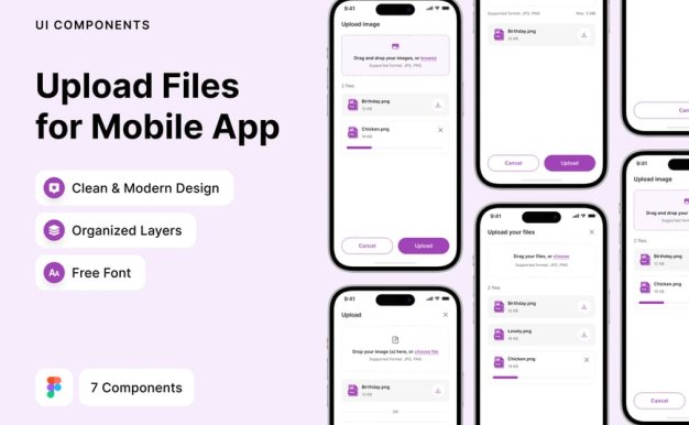 上传移动应用APP UI KIT (FIG)