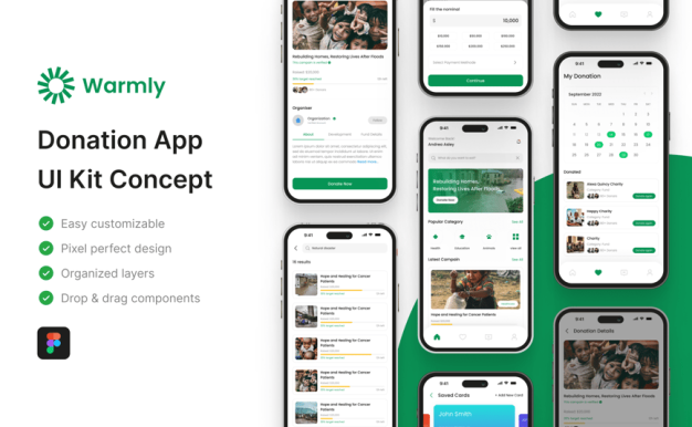 捐赠应用APP UI KIT (FIG)