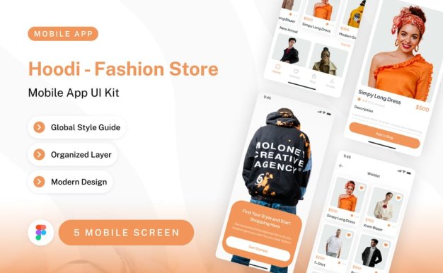 时尚电商移动应用 APP UI KIT (FIG)
