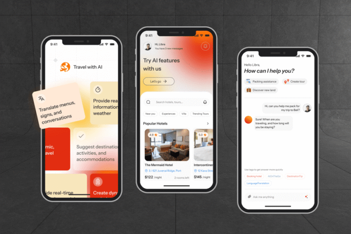 人工智能旅游应用APP UI KIT (FIG) – 蜜芽设计 – 优质平面设计资源素材免费下载