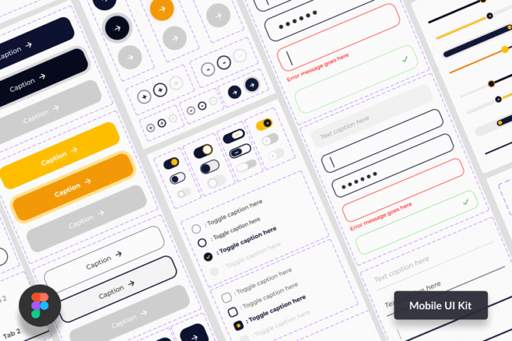 移动UI套件APP UI 组件 (FIG) – 蜜芽设计 – 优质平面设计资源素材免费下载