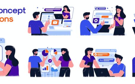 公司活动商业概念插画 (AI,EPS,JPG,PDF)