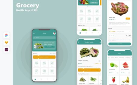 杂货移动应用 APP UI KIT (SKETCH,FIG,XD)