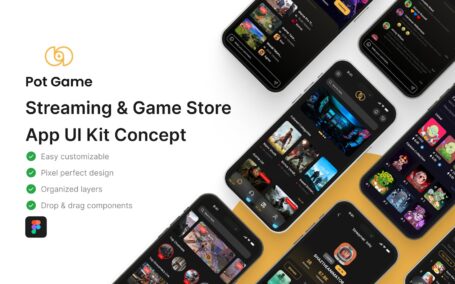 流媒体和游戏商店应用 APP UI KIT (FIG)