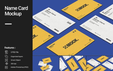 名片设计模型样机 (PSD)