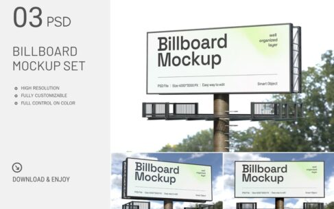 路牌广告牌模型样机（PSD）