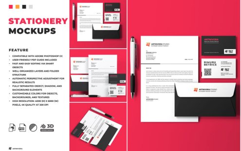 VI文具模型集样机 (PSD)