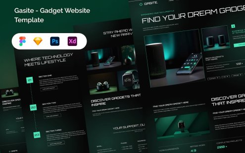 小工具网站模板 (FIG,PSD,SKETCH,XD)