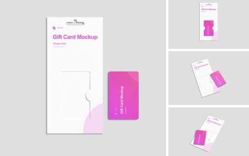 礼品卡模型样机 (PSD,PDF)