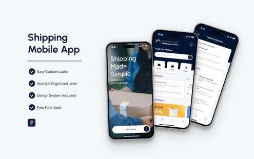 运输移动应用 APP UI KIT (FIG)
