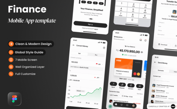 金融移动应用APP UI KIT (FIG)