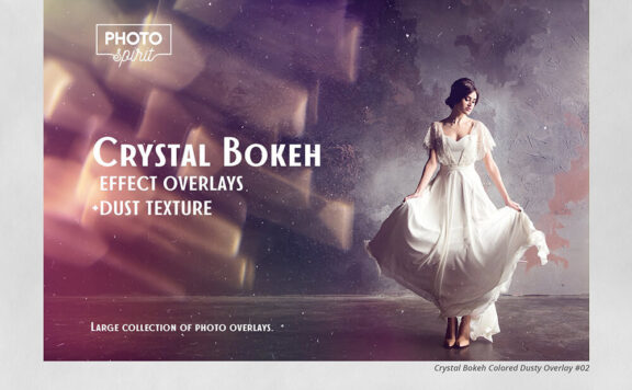 水晶散景效果照片叠层JPG素材
