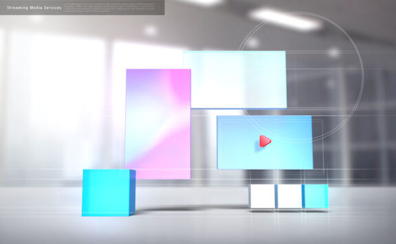 多尺寸屏幕流媒体服务海报设计模板 (psd)