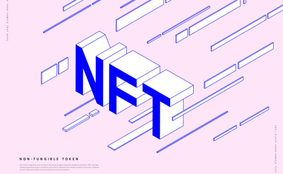 立体字NFT市场海报设计素材 (psd)