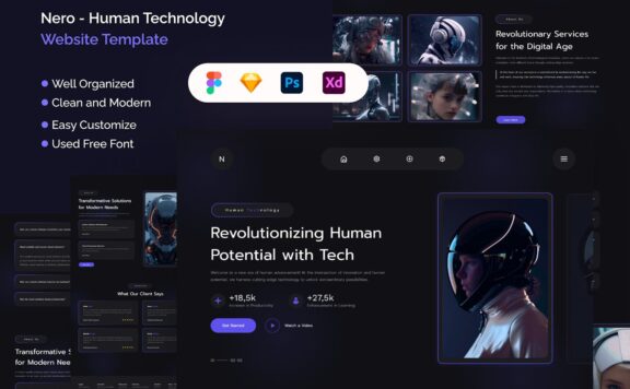 人类科技网站 (FIG,PSD,SKETCH,XD)