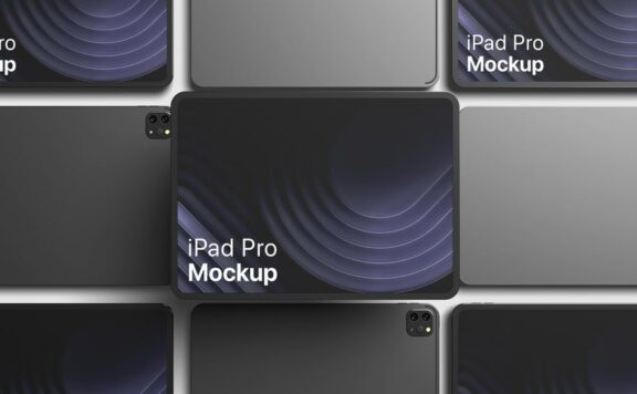 iPad设备模型样机 (PSD,PDF)