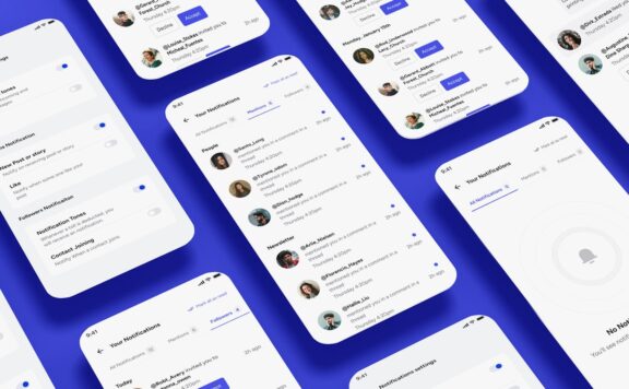 通知查看器和警报面板屏幕应用APP UI KIT (FIG,XD,SVG,SKETCH,PSD)
