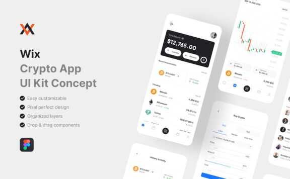 Wix – 加密应用 App UI Kit (FIG)