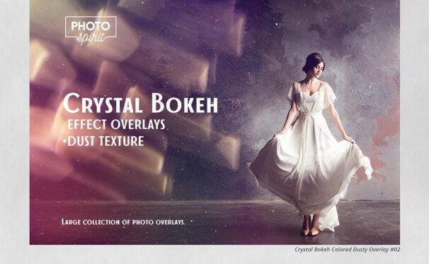 水晶散景效果照片叠层JPG素材