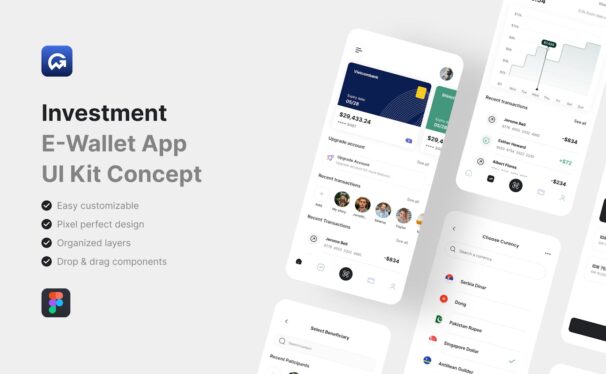 电子钱包应用APP UI KIT (FIG)
