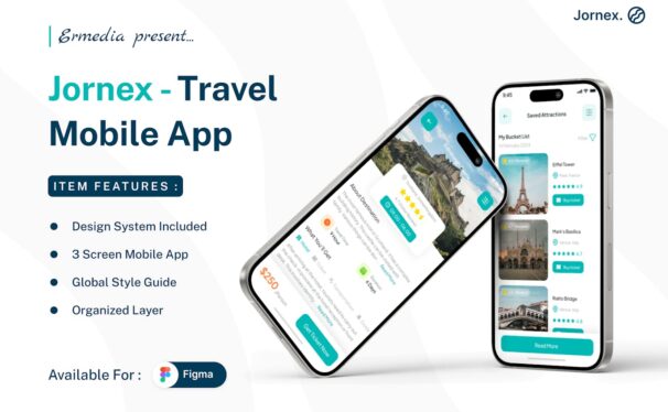 旅行移动应用APP UI KIT (FIG)