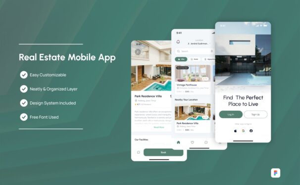 房地产 – 移动应用 APP UI KIT (FIG)