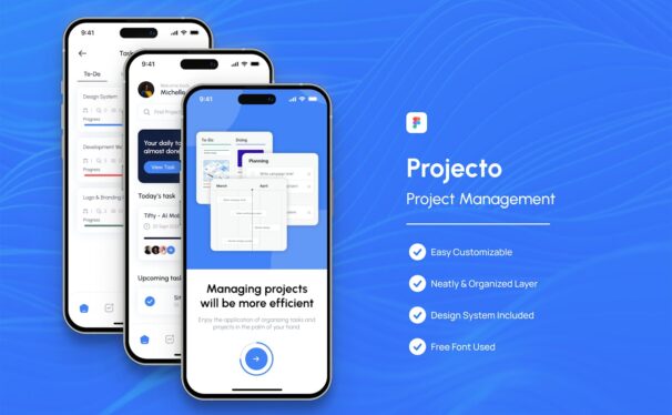 项目管理 – 移动应用 APP UI KIT (FIG)