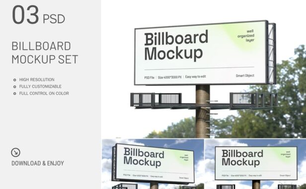 路牌广告牌模型样机（PSD）